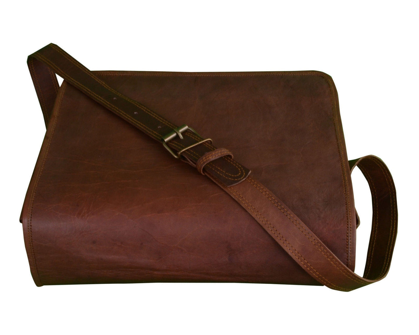 New Men's Handmade Genuine Vintage Leather Messenger Bag Shoulder Laptop Bag