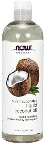 NOW Solutions, Liquid Coconut Oil, Light and Nourishing, Promotes Healthy-Looking Skin and Hair, 16-Ounce