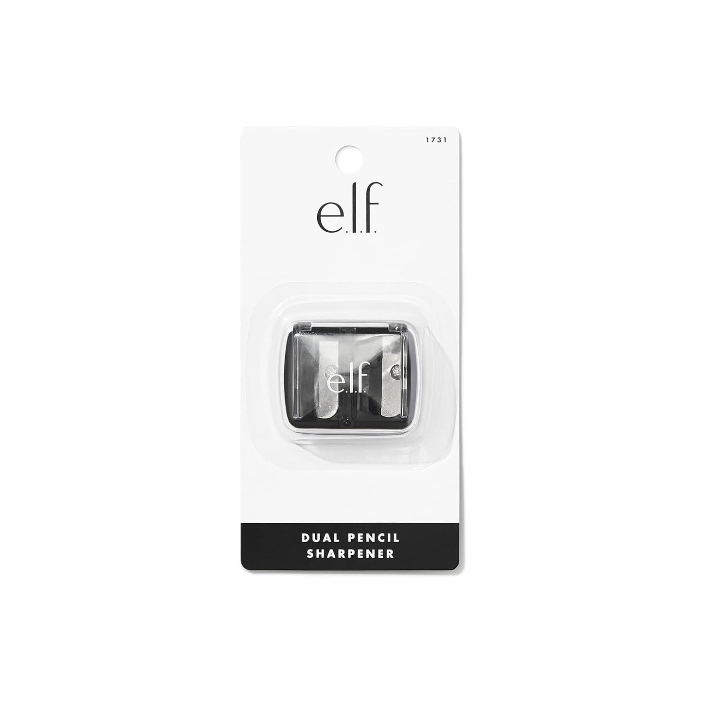 e.l.f. Dual-Pencil Sharpener, Convenient, Essential Tool, Sharpens, Easy To Clean, Travel-Friendly, Compact, Vegan & Cruelty-Free, Hand Powered, 1 Count (Pack of 1)