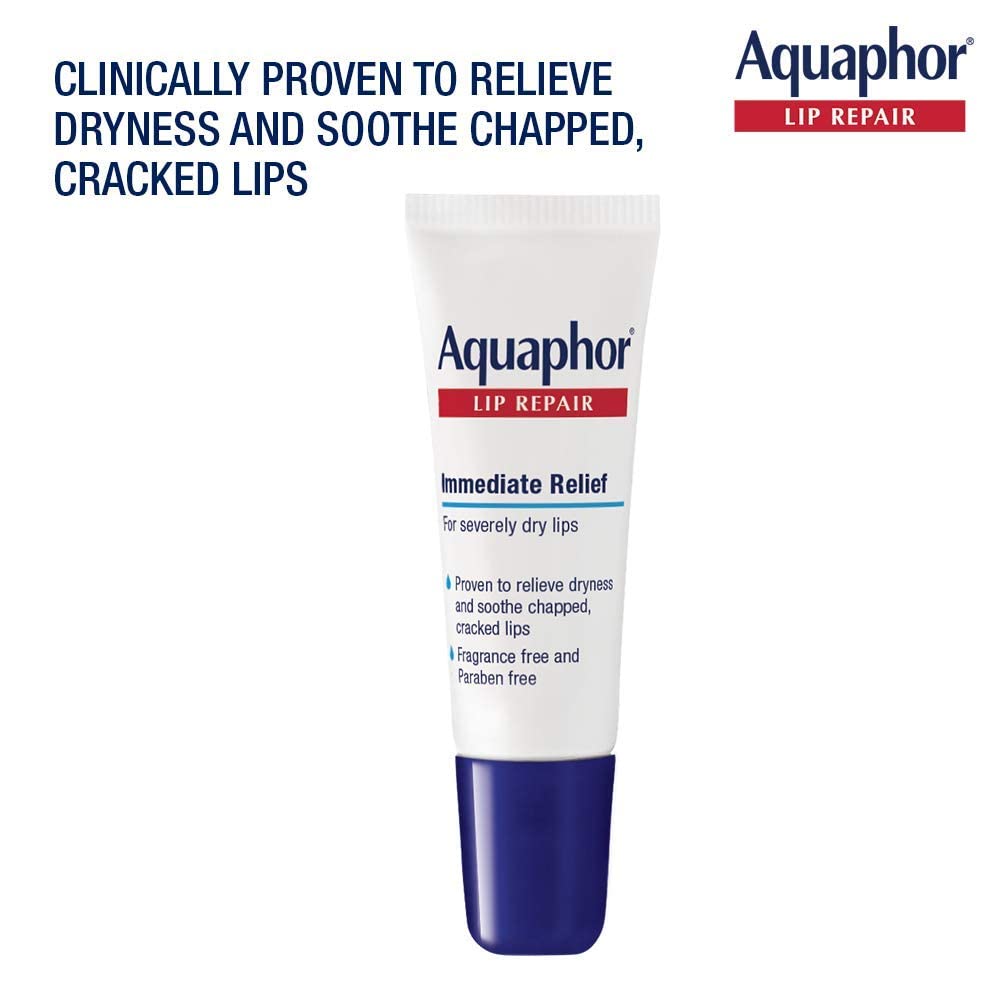 Lip Repair Ointment (Aquaphor ) - Long-lasting Moisture to Soothe Dry Chapped Lips - .35 fl. oz. Tube