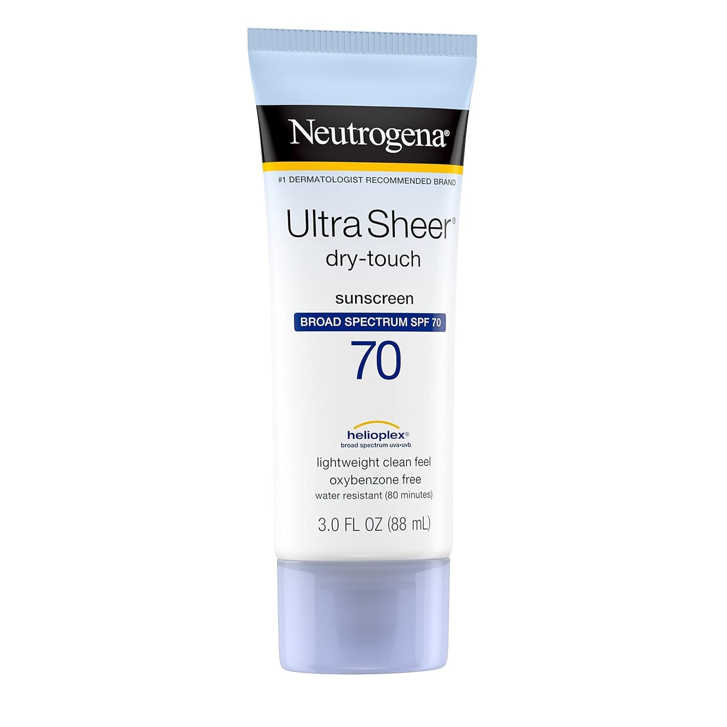 Neutrogena Ultra Sheer Dry-Touch Water Resistant and Non-Greasy Sunscreen Lotion with Broad Spectrum SPF 70, 3 Fl Oz (Pack of 1)