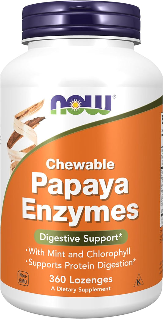 NOW Foods Papaya Enzyme, 360 Lozenges