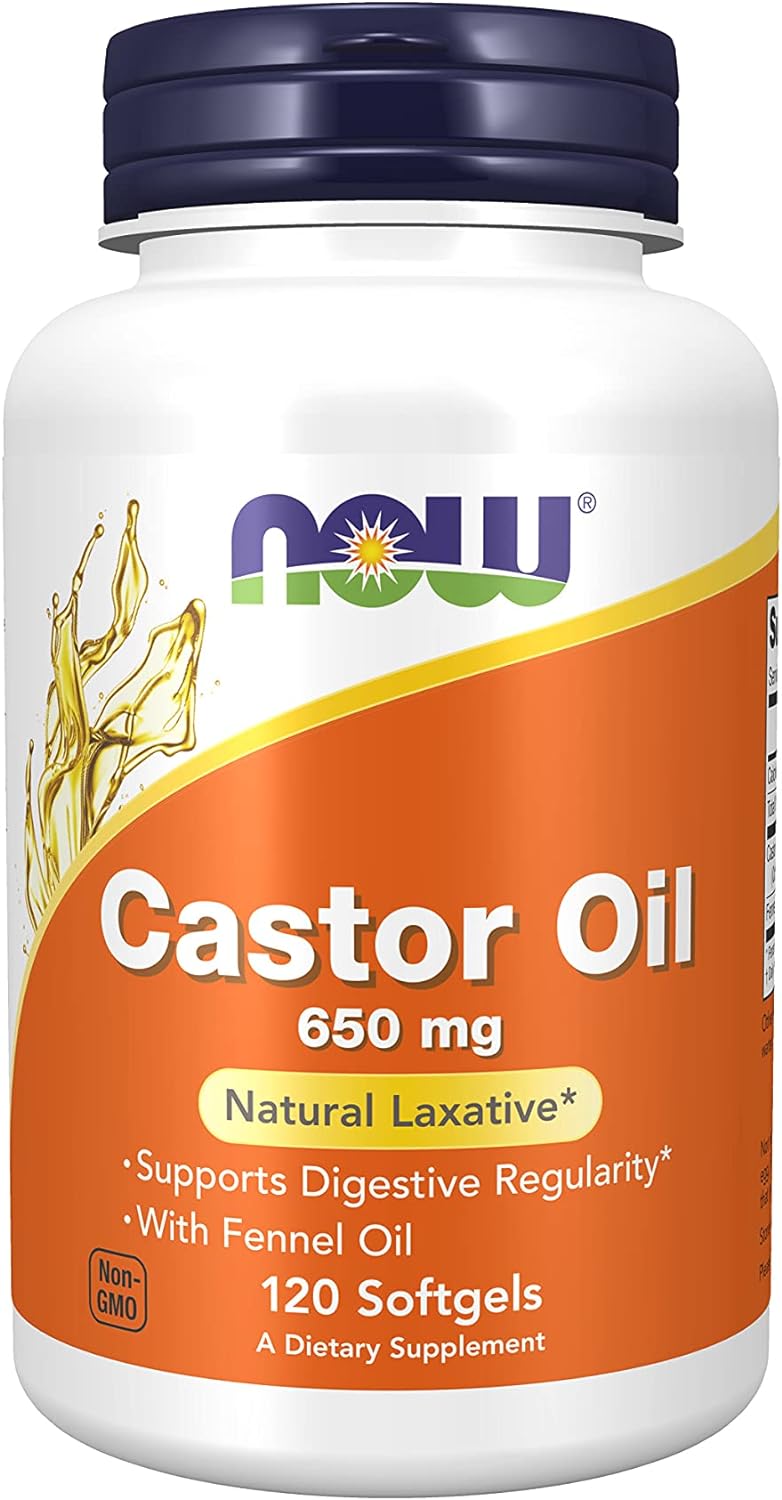 NOW Foods Castor Oil, 650 mg, 120 Softgels