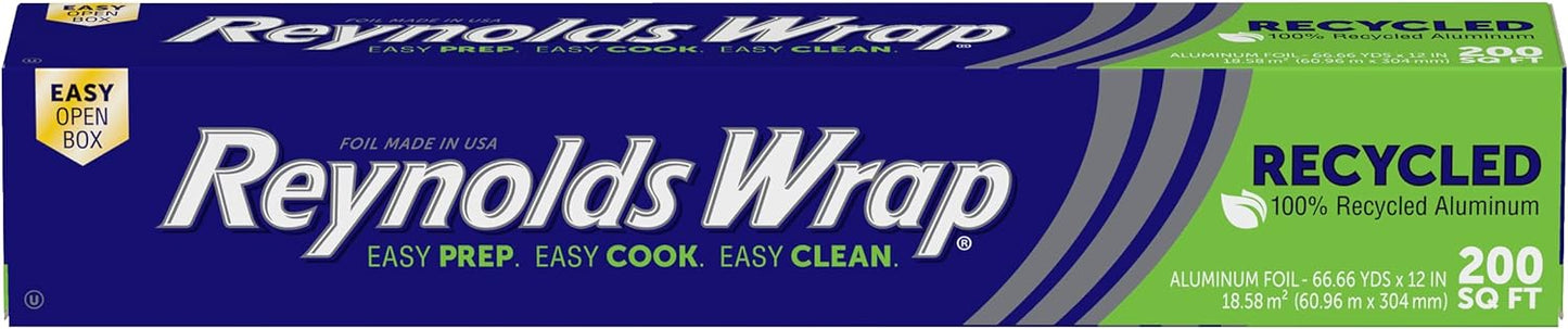 Reynolds Wrap Recycled Aluminum Foil, 200 Square Foot Roll