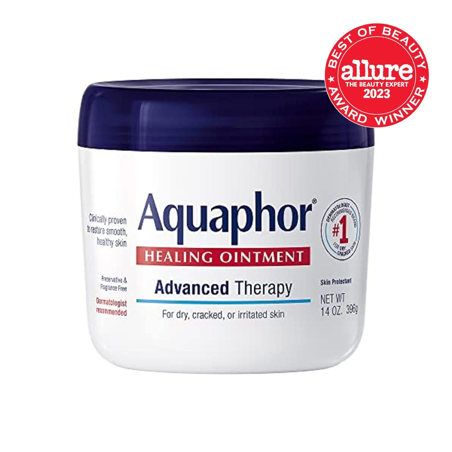 Aquaphor Healing Ointment, Advanced Therapy Skin Protectant, Dry Skin Body Moisturizer, Multi-Purpose Healing Ointment, For Dry, Cracked Skin & Minor Cuts & Burns, 14 Oz Jar