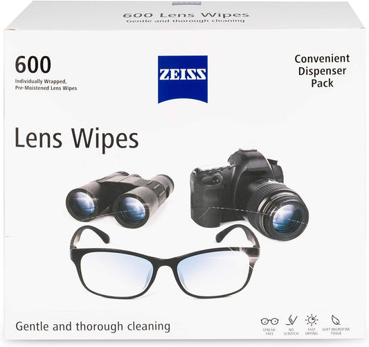 ZEISS Pre-Moistened Lens Cleaning Wipes, 600 Count