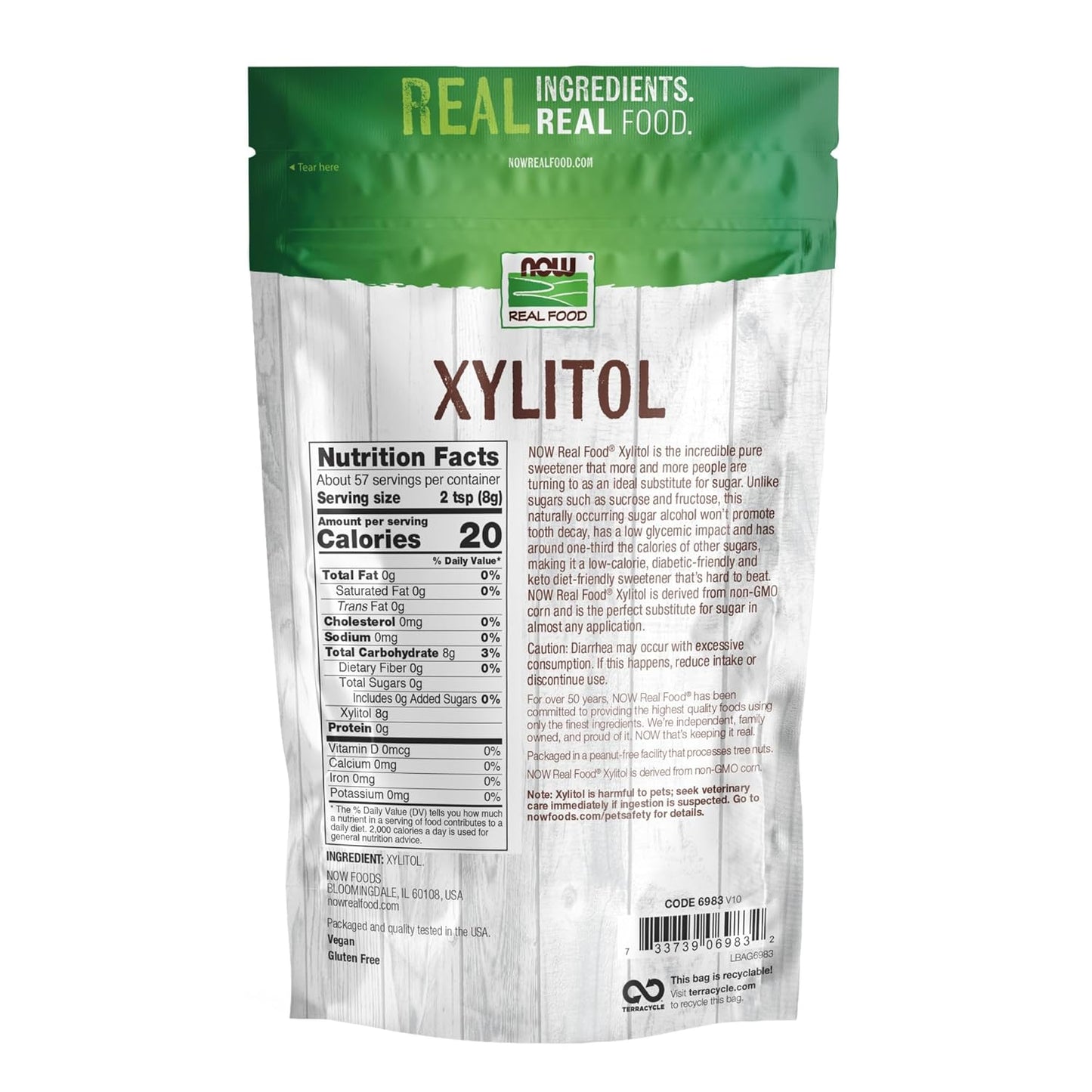 Now Real Food Xylitol, 1 lb