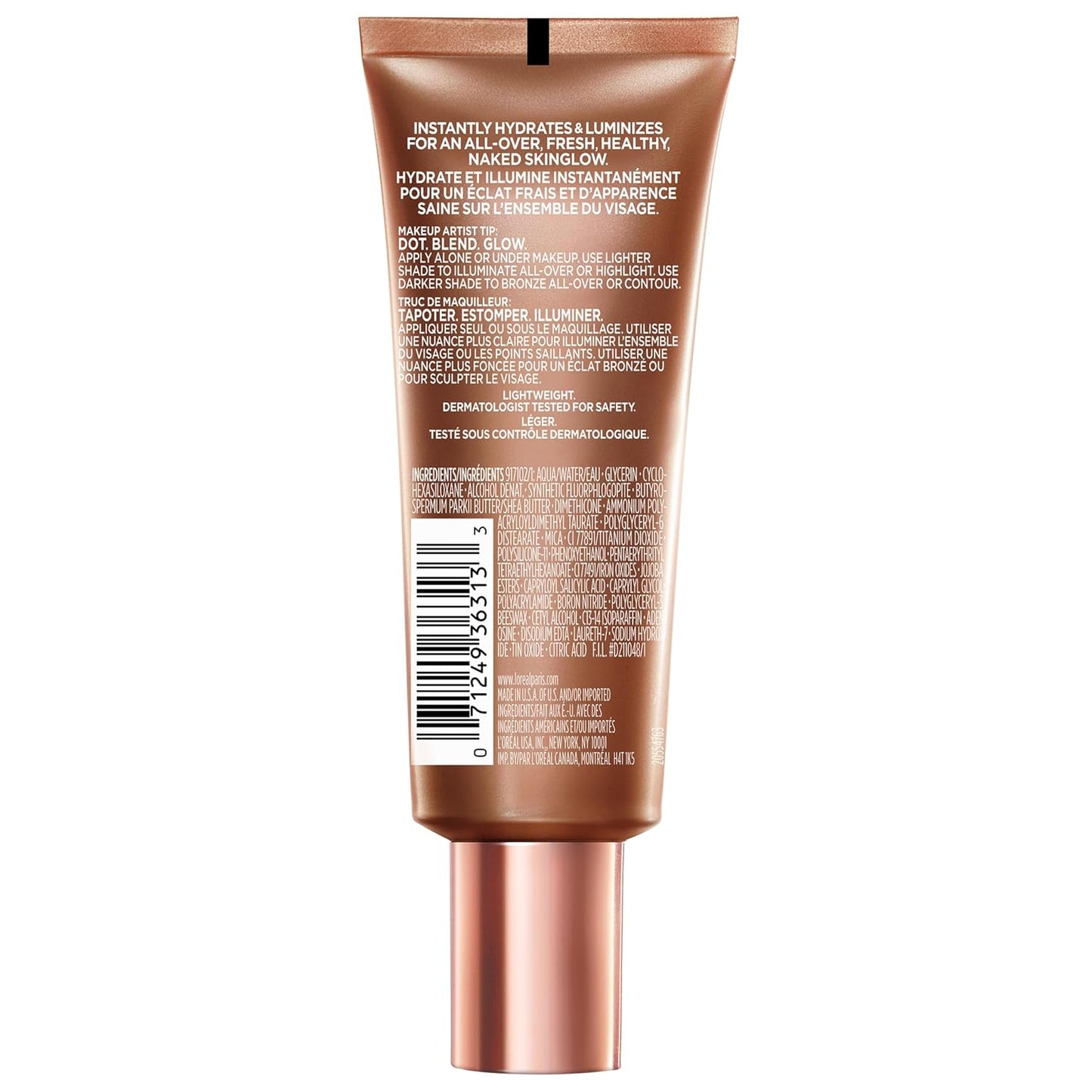 L’Oréal Paris Makeup True Match Lumi Glotion, Natural Glow Enhancer, Illuminator Highlighter Skin Tint, for an All Day Radiant Glow, Deep, 1.35 Ounces