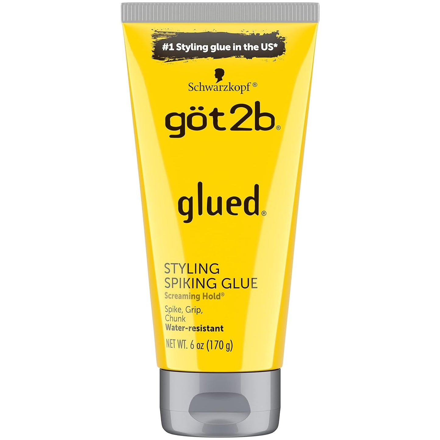 Got2B Glued Styling Spiking Hair Gel 2 - 6oz tubes + 1 Travel 1.25oz tube