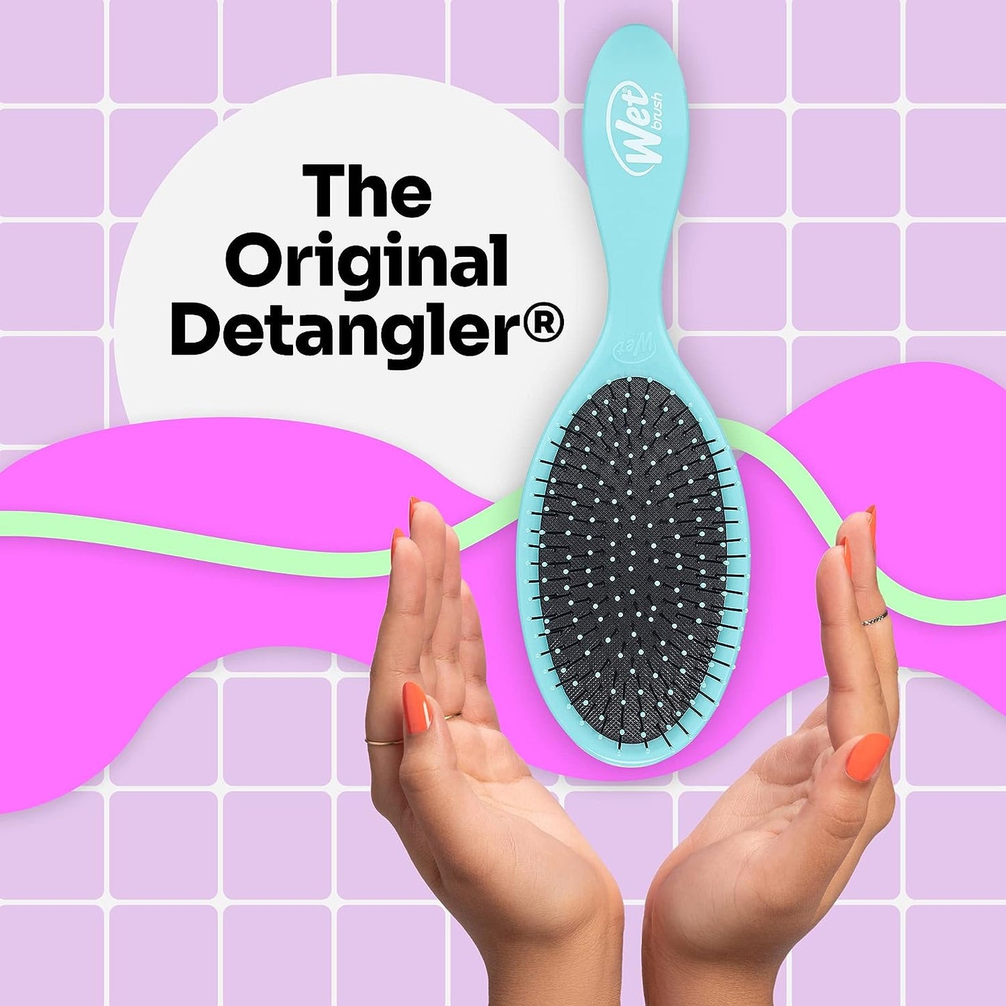 Wet Brush Original Detangler Hair Brush, Amazon Exclusive Aqua- Ultra-Soft IntelliFlex Bristles-Detangling Hairbrush Glides Through Tangles For All Hair Types (Wet Dry & Damaged Hair) - Women & Men