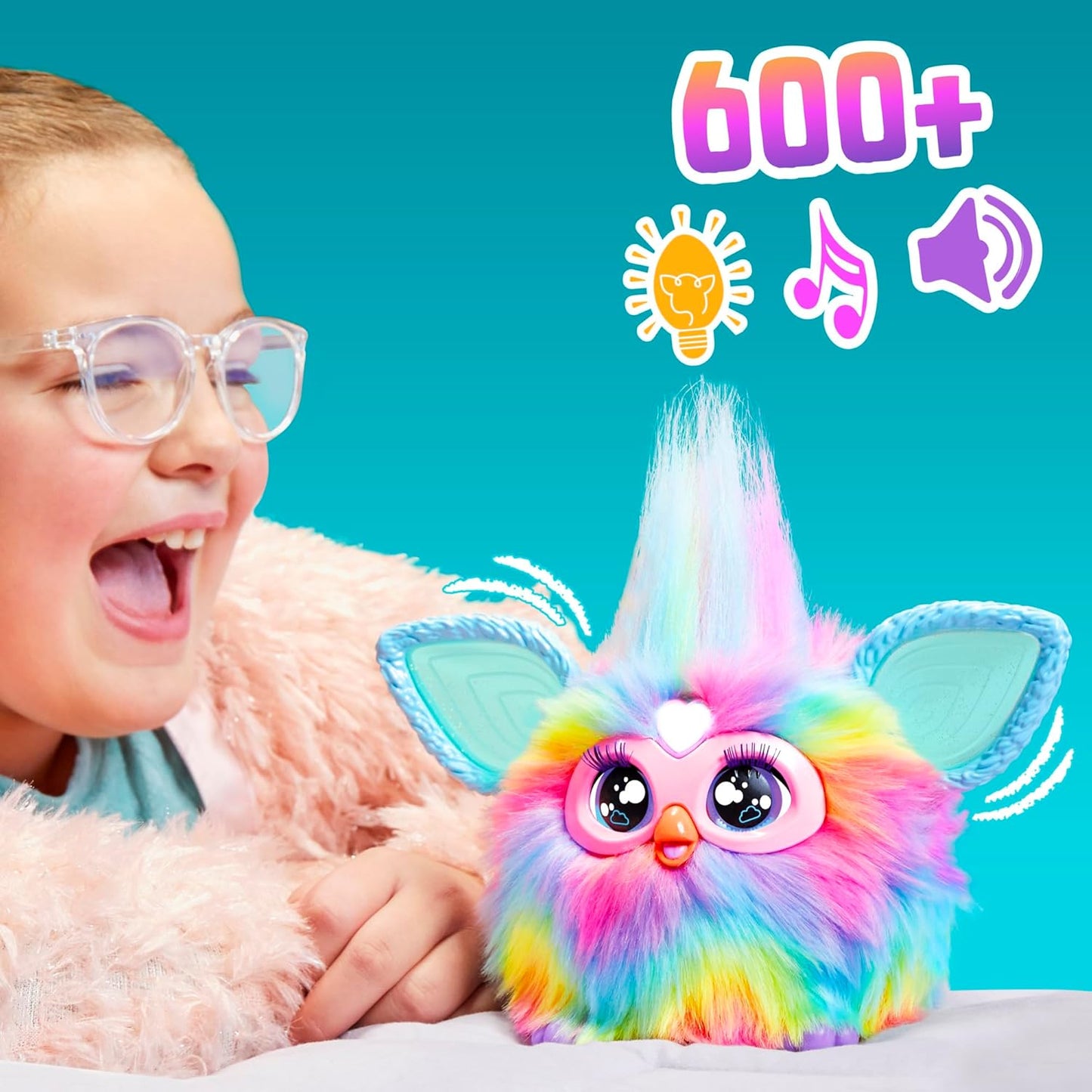 Furby Tie Dye, 15 Fashion Accessories, Interactive Plush Toys for 6 Year Old Girls & Boys & Up, Voice Activated Animatronic (Copy)