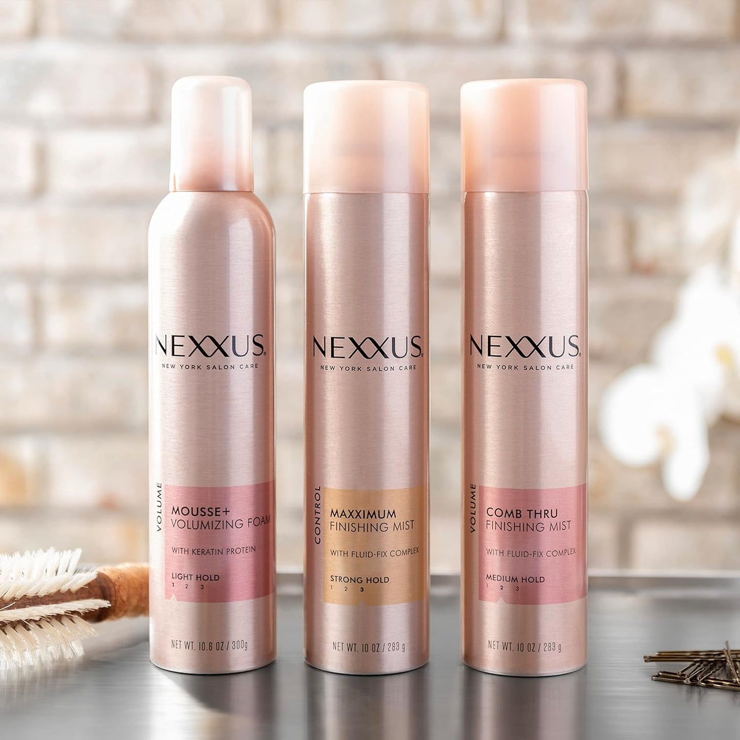 Nexxus Maximum Hold Finishing Hair Spray, for Control, Hold Hairspray for Women Hair Styling 10 oz