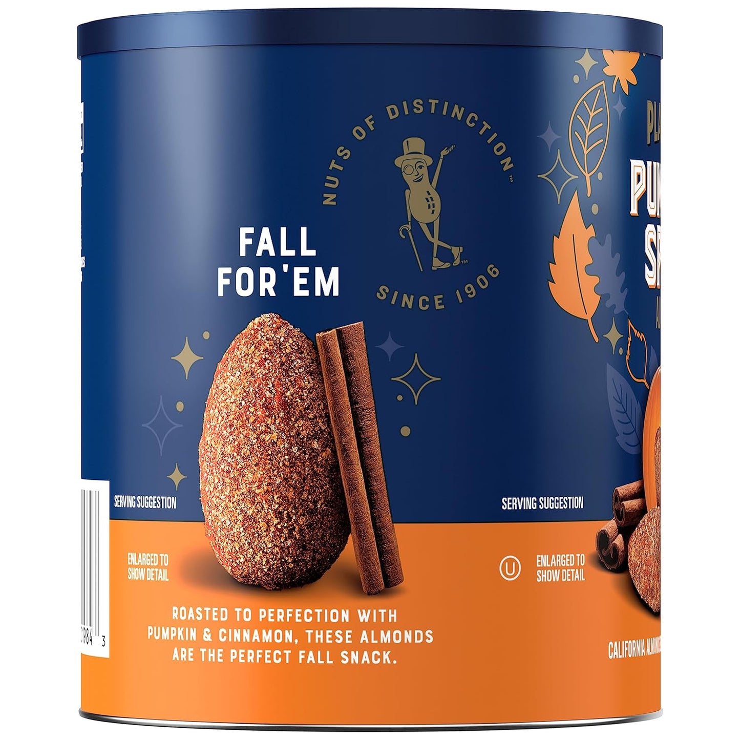 PLANTERS Fall Edition Pumpkin Spice Almonds, 15.25 oz Canister