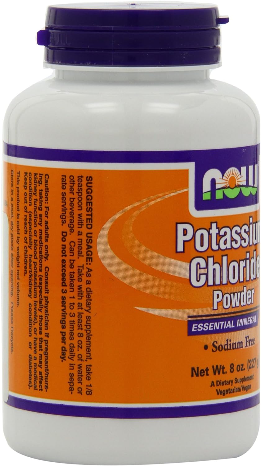 NOW Foods Potassium Chloride Powder, 365 mg, 8 oz.