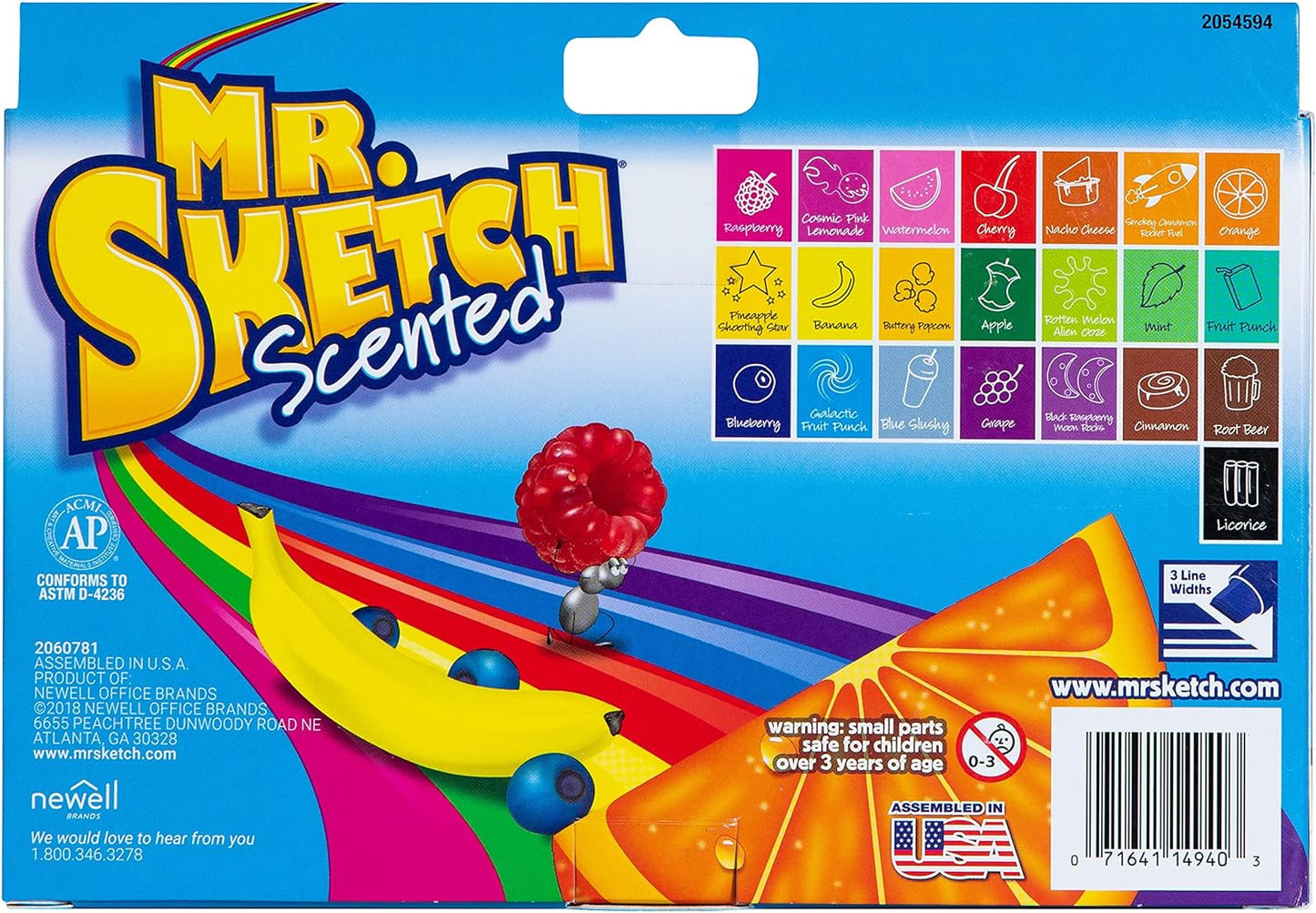 Mr. Sketch Chiseled Tip Marker, 22 Assorted Scented Markers