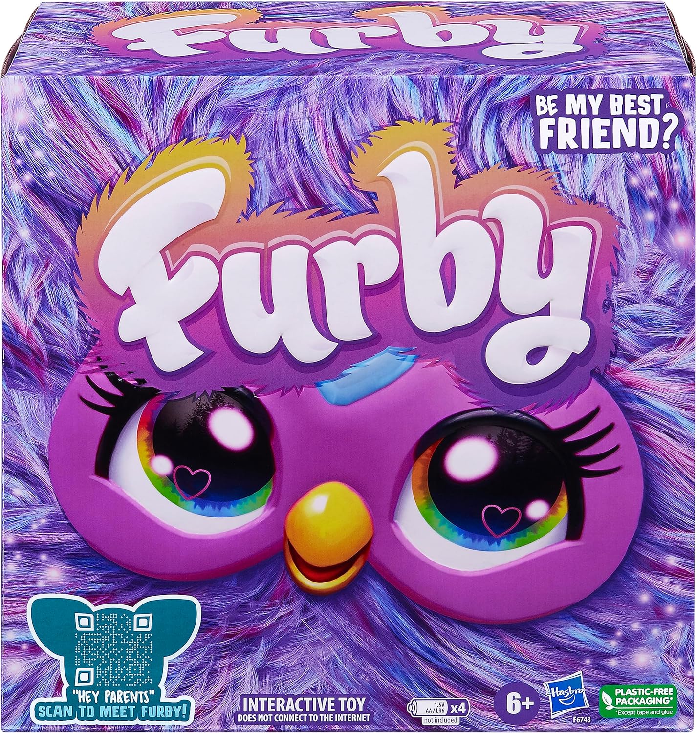 Furby Purple, 15 Fashion Accessories, Interactive Plush Toys for 6 Year Old Girls & Boys & Up, Voice Activated Animatronic