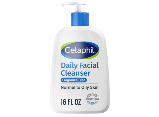 Cetaphil Face Wash, Daily Facial Cleanser for Sensitive, Combination to Oily Skin, 16 Oz, Fragrance Free, Gentle Foaming, Soap Free, Hypoallergenic