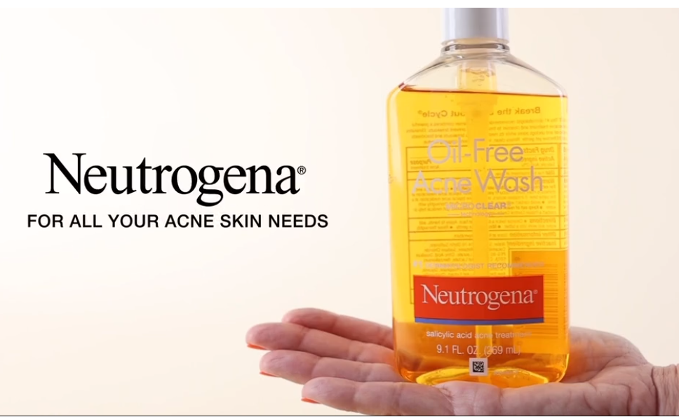 Neutrogena Oil-Free Acne Fighting Facial Cleanser with Salicylic Acid Acne Treatment medicine,, Daily Oil Free Acne Face Wash for Acne-Prone Skin with Salicylic Acid Medicine, 9.1 fl. oz