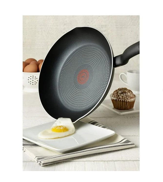 T-fal Initiatives Nonstick Fry Pan Set 7.5, 9 Inch Oven Broiler Safe 350F Cookware, Pots and Pans, Dishwasher Safe Black