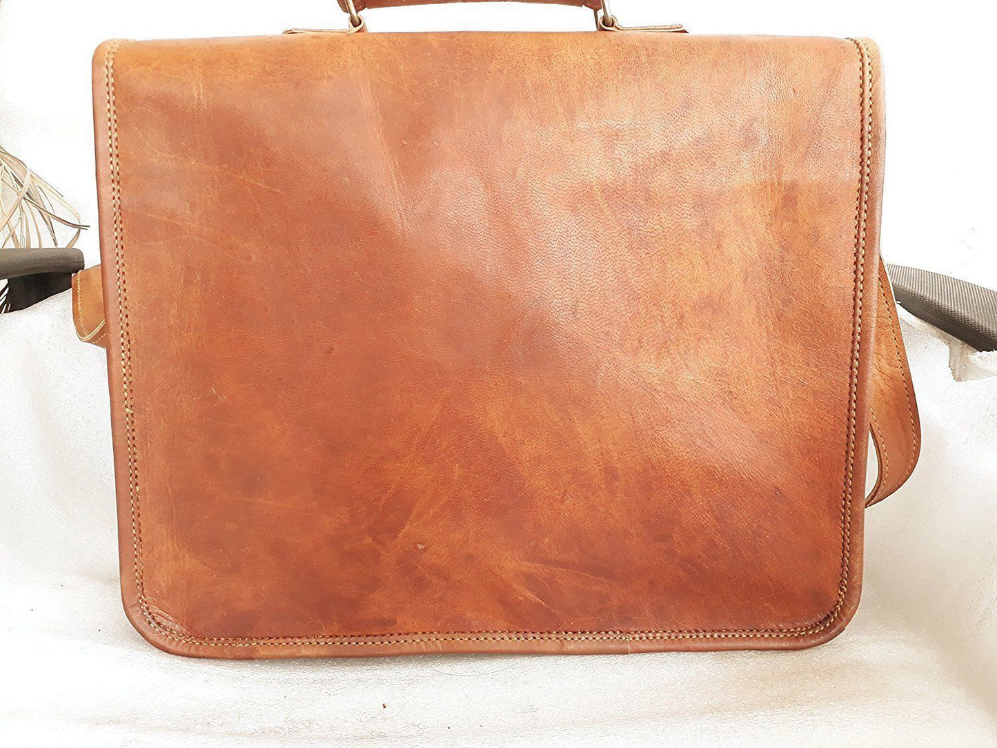 Leather Bag Vintage School Messenger Shoulder Men Satchel S Laptop Briefcase New