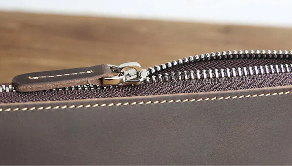 The Pallavi | Handmade Leather Pencil Case - Leather Makeup Bag