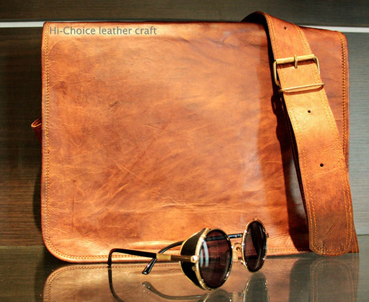 Men's Genuine Leather Vintage Laptop Messenger Hando Briefcase Bag Satchel