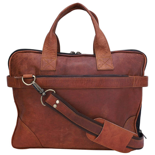 Laptop Sleev Briefcase Satchel Bag Men's Leather Genuine Vintage Messenger (15")