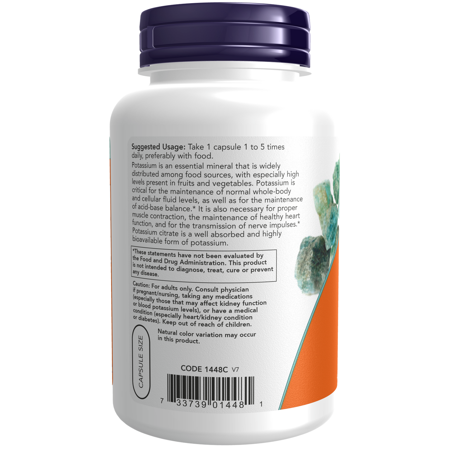 NOW Foods Potassium Citrate, 99 mg, 180 Capsules