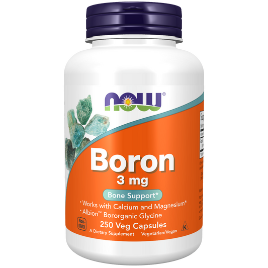 NOW Foods Boron, 3 mg, 250 Capsules