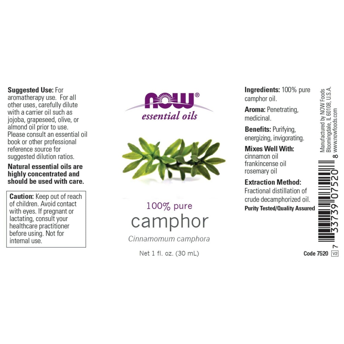 NOW Foods Camphor Oil, 1 fl. oz.