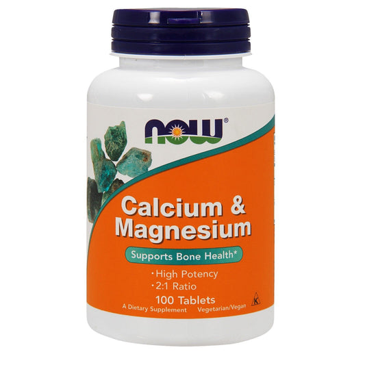 NOW Foods Calcium & Magnesium, 500/250 mg, 100 Tablets