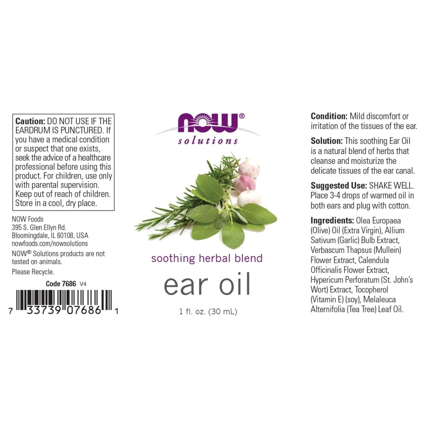 NOW Foods Ear Oil, 1 fl. oz.