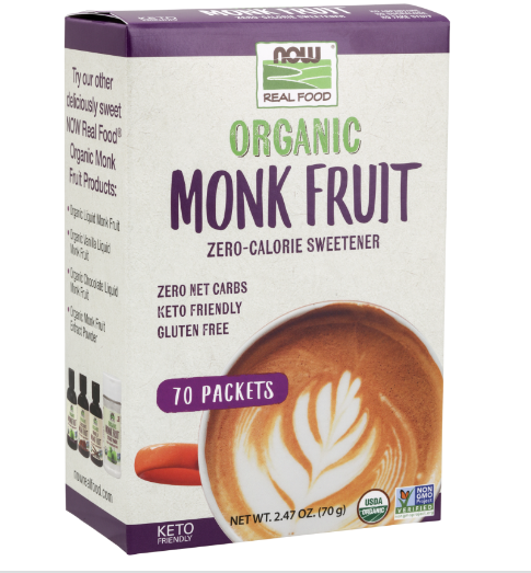 Now Foods Organic Monk Fruit, 70 Packets