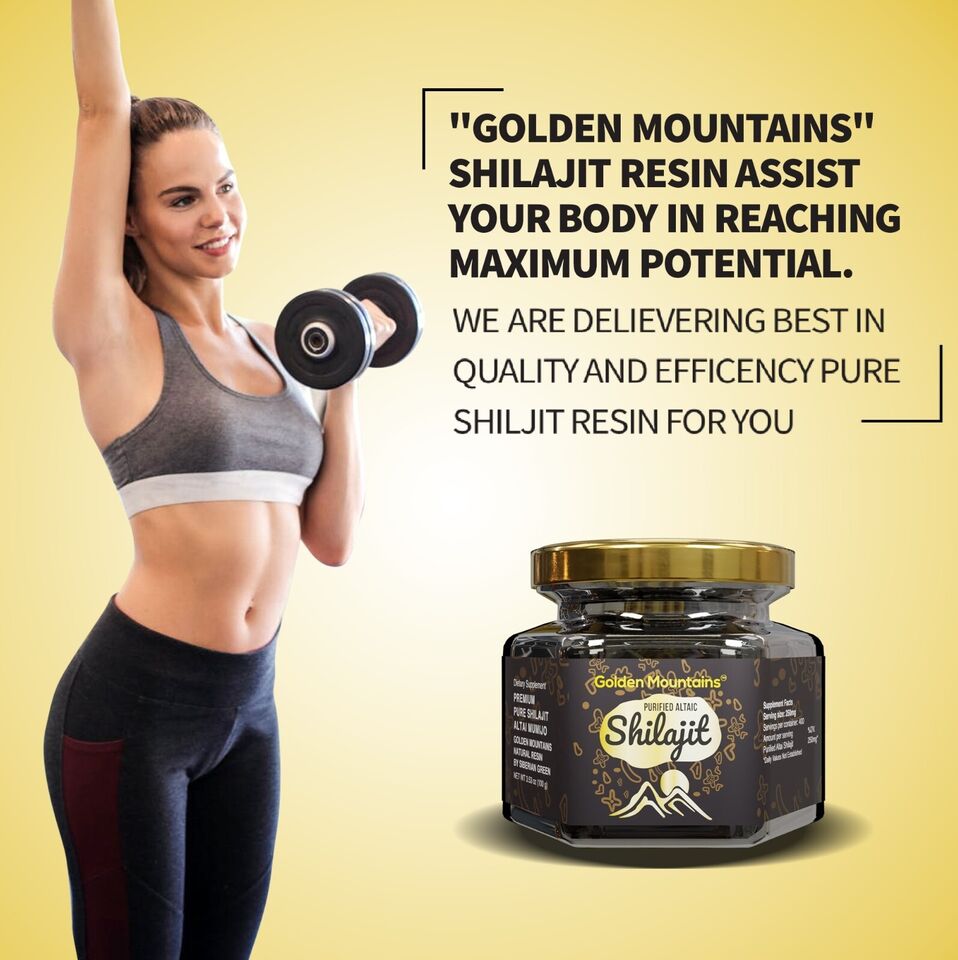 Golden Mountains Shilajit Resin Premium Pure Authentic Siberian Altai 100g